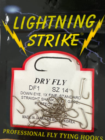 L. S. HOOKS DF1, #14/25 DRY FLY