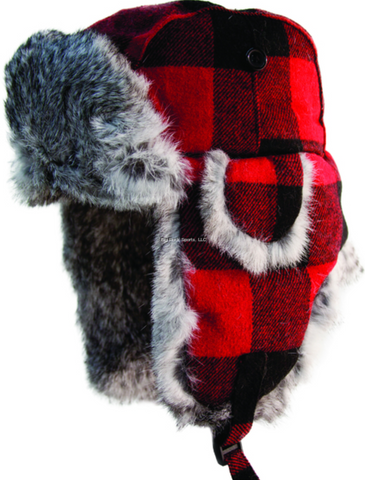 Eskimo 27763 Plaid Alaskan Fur Hat (XL)