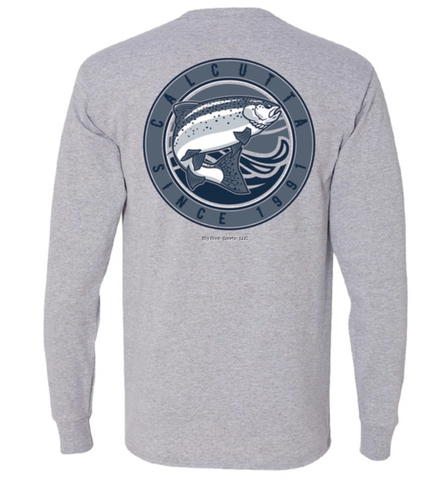 Calcutta G219268AG-2XL Mens Calcutta Steelhead, Long Sleeve T Shirt, Gunmetal, XXL