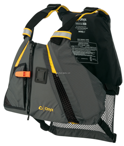 Onyx 122200-300-060-18 Movement Dynamic Vest Paddle Sports Life Jacket, Yellow XL/2XL