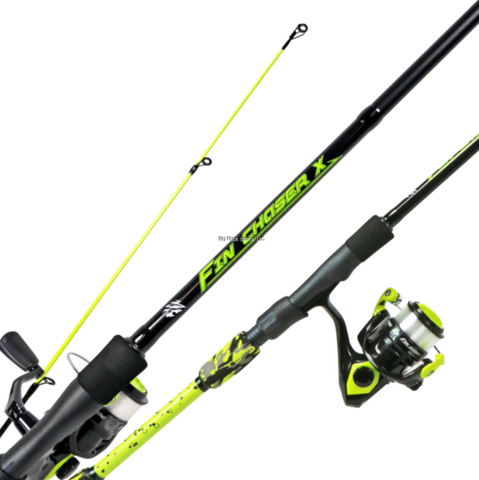 Okuma FNX-662M-30NG Fin Chaser 6'6" M Spinning Rod with 30-Size Reel in Neon Green 1BB Ration 5.5:1 With Line
