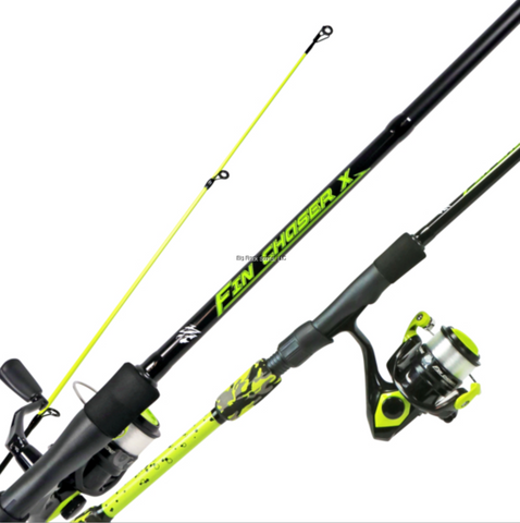 Okuma FNX-702MH-40NG Fin Chaser 7'0" MH Spinning Rod with 40-Size Reel in Neon Green 1BB Ratio 5.2:1 With Line