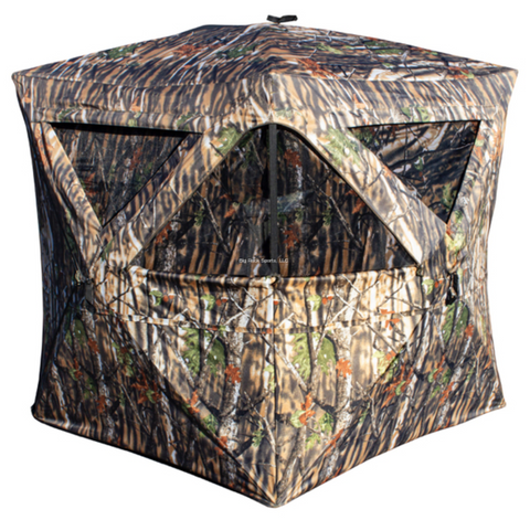 HQ Outfitters HQ-Blind-HB1 Hub Blind, 58" x 58" x 67" Height Customizable Full Corner Windows, Backpack Carry Bag.