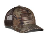 Outdoor Cap USA-011 Meshback Cap w/American Flag, Kryptek Highlander, One Size Fits Most