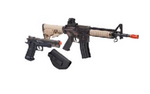 CROSMAN-GAMEFACE WARRIOR AIRSOFT KIT (RIFLE & PISTOL COMBO W/HOLSTER & AMMO)