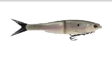 BERKLEY 5" NESSIE GLIDE BAIT,HICKORY SHAD 2/5oz lure weight