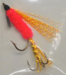 Custom Angler KOKANEE FLY, FIRE ORANGE