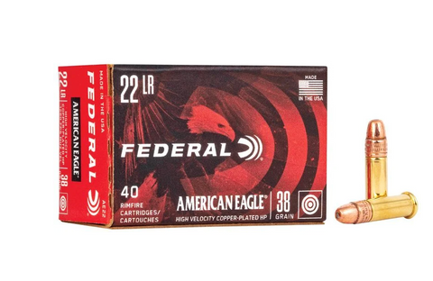 FEDERAL AMERICAN EAGLE 22 LR 38GR HP COPPER PLATED (40)