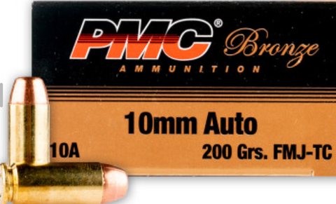 PMC BRONZE AMMO 10MM AUTO 200GR FMJ TC (50)
