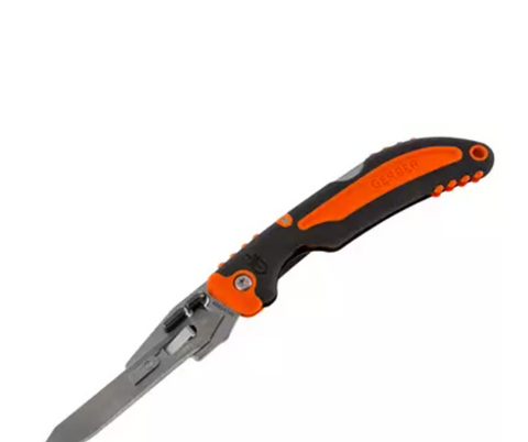 GERBER VITAL RAZOR, FOLDER 2.8" BLADE INCLUDES 6 #60 SCALPEL BLADES HI-VIS ORG