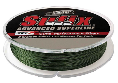 SUFFIX 832 BRAID 65# 150YDS,LOW-VIS GREEN
