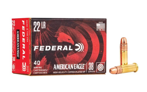 Federal American Eagle .22 LG 38GR HP Copper plated 40