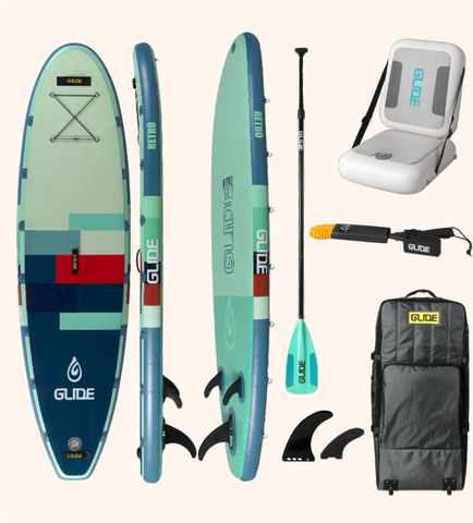 Glide Retro Elite 10'6'' Inflatable Paddle Board Package – Lightweight & Stable