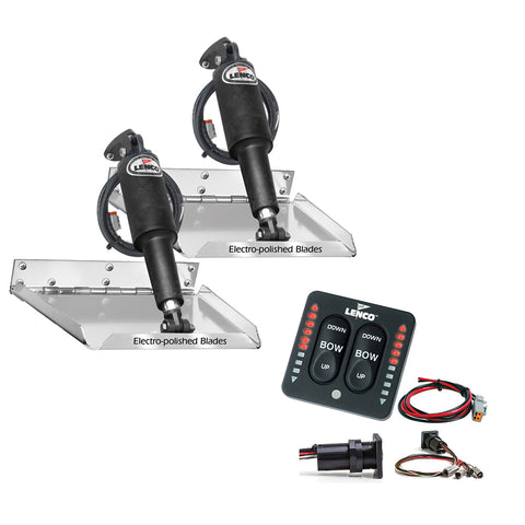 Lenco 16" x 12" Standard Performance Trim Tab Kit w/LED Indicator Switch Kit 12V [RT16X12I]