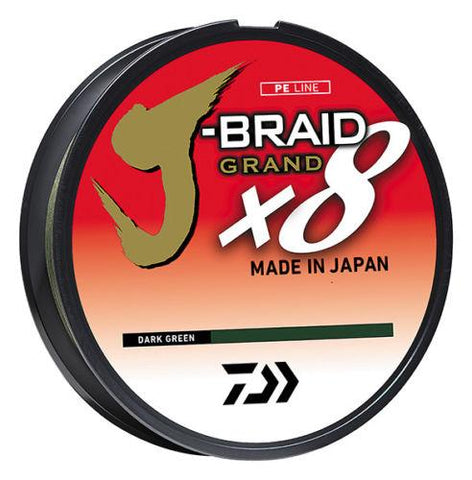 Daiwa J-Braid Grand 8X 150yd 65lb Dark Green