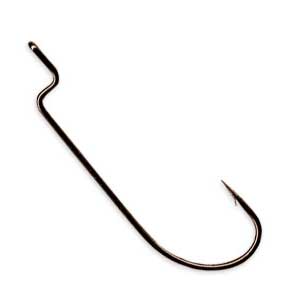 Gamakatsu Offset Worm Hook Black Size 2 6ct