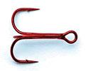 Mustad Ultra Point Treble Hook Red 11ct Size 4