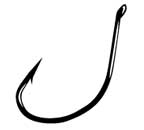 Gamakatsu Drop Shot Hook Black Size 2 6ct