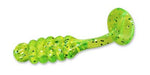 Slider Pan Fish Grub 1" 20ct Chartreuse Glitter