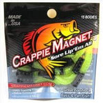 Leland Crappie Magnet 1.5" 15ct Black-Chartreuse