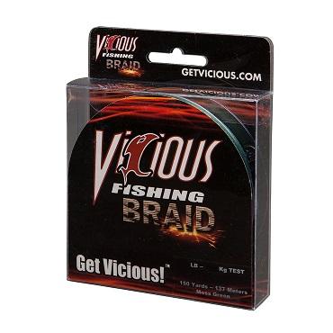 Vicious Braid Moss Green 150yd 30lb