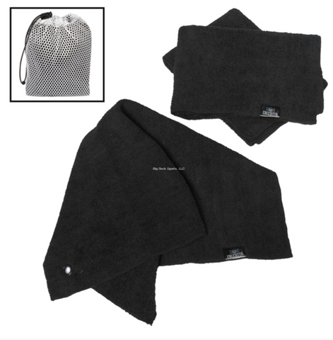 Calcutta Bait Towel 3 Pack, Black, 16"x15", w/ Mesh bag