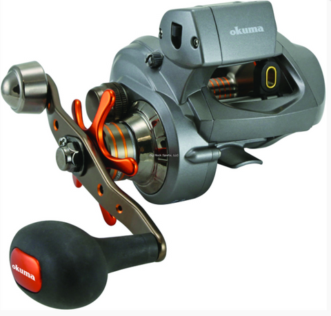 Okuma CW-354DLX Coldwater 350 Low Profile Line Counter Reel, LH, 3BB + 1RB, 5.4:1 Ratio, Alum Spool, Mono 12/250, 14/230, 20/150