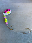 Walleye spinner double hook