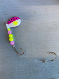 Walleye spinner double hook