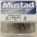 Mustad Treble hook 25 pack