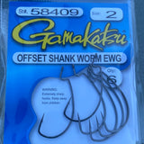 Gamakatsu Offset Worm Hooks Black or Red