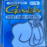 Gamakatsu Offset Worm Hooks Black or Red