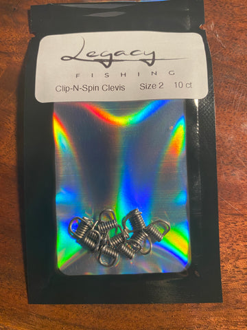 Legacy Fishing Clip-n-spin clevises