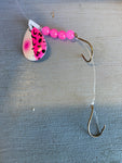 Walleye spinner double hook